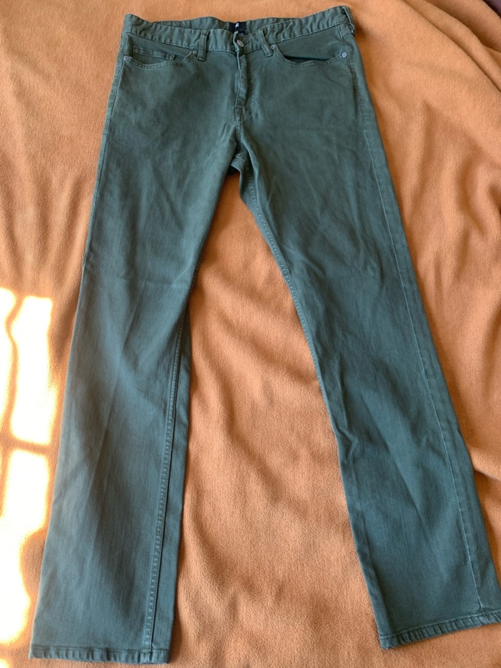 DC Men's Olive Green Straight-Leg Pants